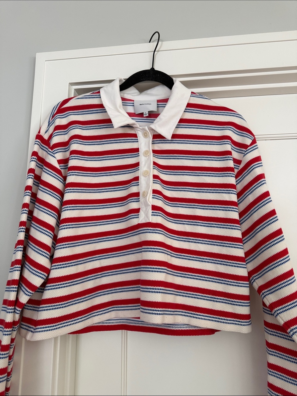 Reformation cropped polo